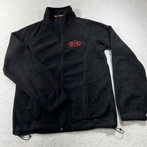 Harriton Women's Medium KIA Full Zip Black Fleece Jacket Long Sleeve Sweatshirt